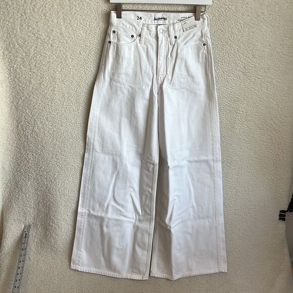 J Crew High-rise superwide-leg jean in white Womens Size 24 - Picture 2 of 12